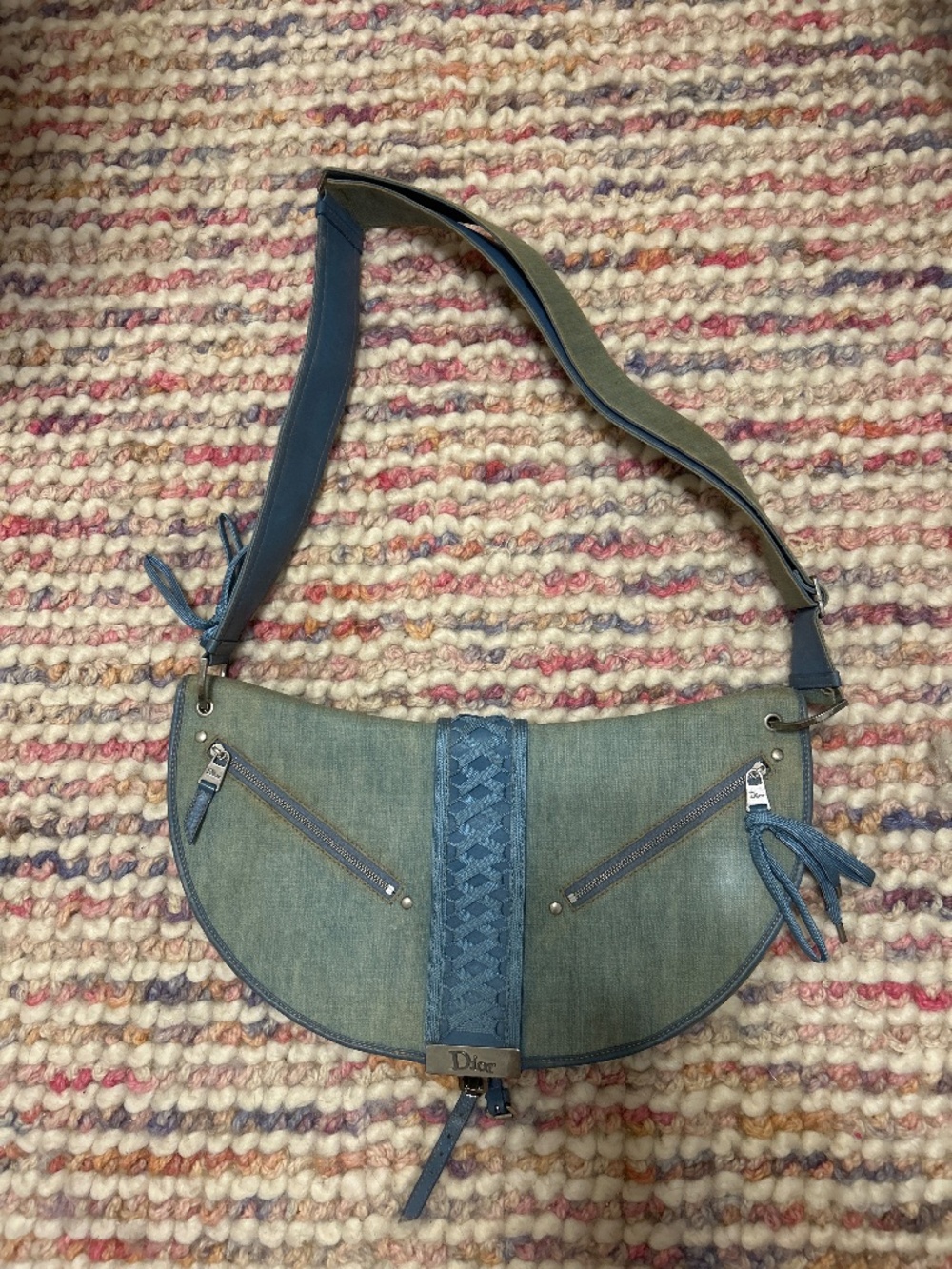 Christian Dior y2k lace denim bag